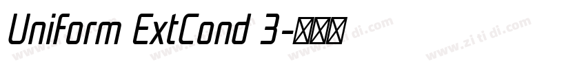 Uniform ExtCond 3字体转换